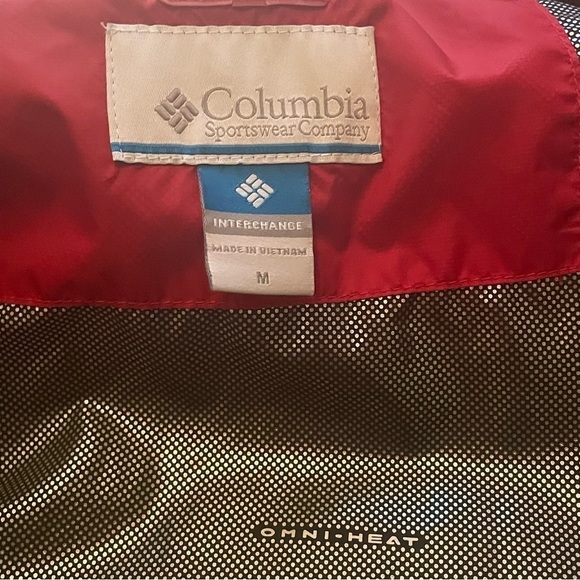 Columbia Mens Red Puffer Omni-heat Interchange Jacket Size M - Picture 10 of 14